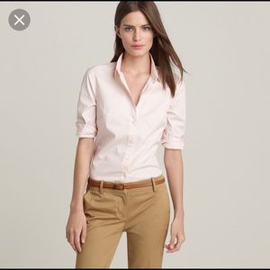 J. Crew Thomas Mason Perfect Shirt in Pink Stripe